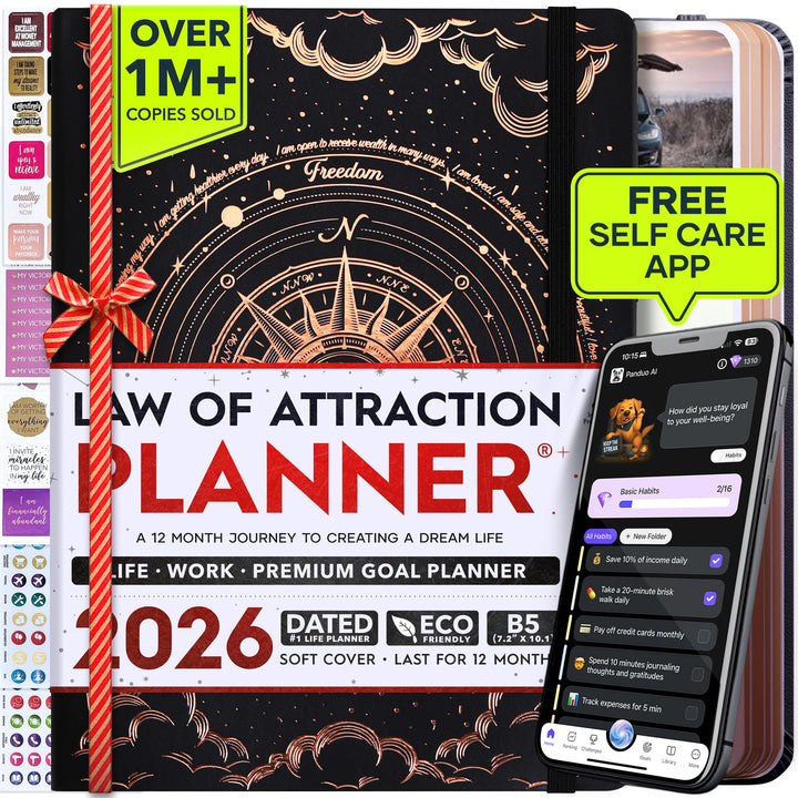 Law of Attraction Terminplaner 2024 - Deluxe Wochen- und Monatsplaner, eine 12-monatige Reise zur St