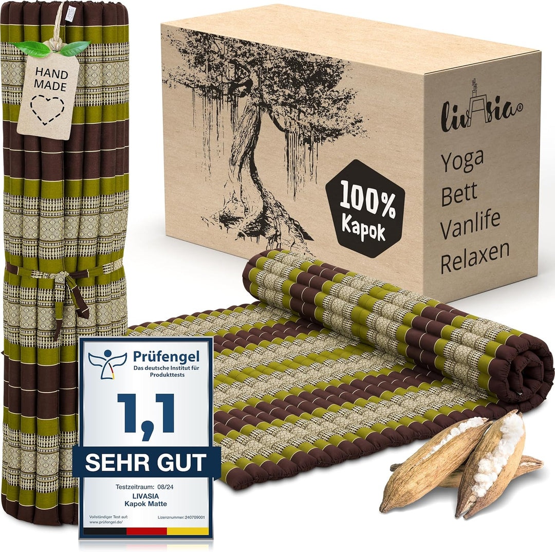 livasia Rollmatte Rollmatratze L-200x110x4,5cm, Gästebett Gästematratze 1 Person, Reisebett Kofferra