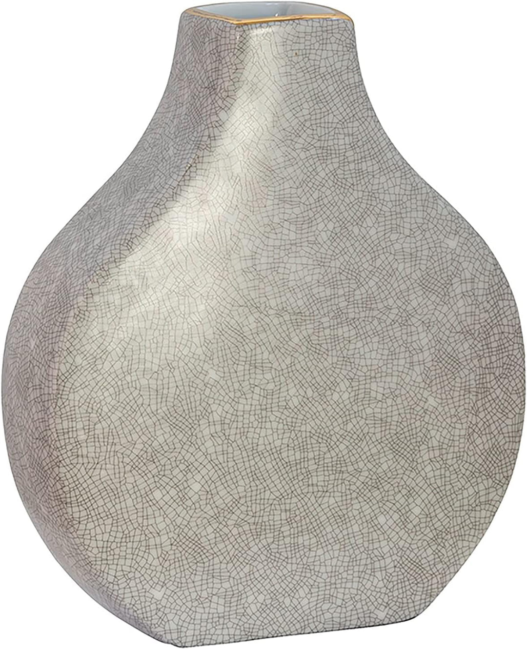 Fink Minta Vase aus Porzellan in der Farbe Gold-Grau, Masse: 6cm x 15cm x 18cm, 127106