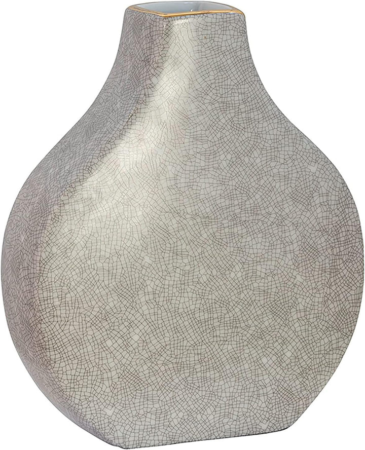 Fink Minta Vase aus Porzellan in der Farbe Gold-Grau, Masse: 6cm x 15cm x 18cm, 127106