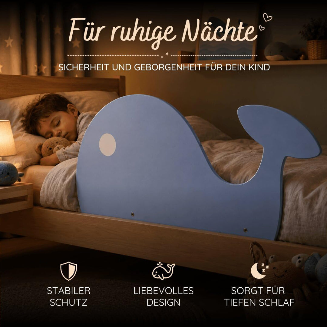 Rausfallschutz Bett aus Holz in süssem Design für Kinder - Bettgitter Rausfallschutz Wally fürs Kind