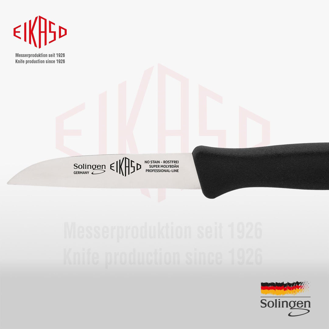 EIKASO Solingen Gemüsemesser Set 3teilig Profi Küchenmesser Obstmesser 8cm Klinge rostfrei aus Molyb