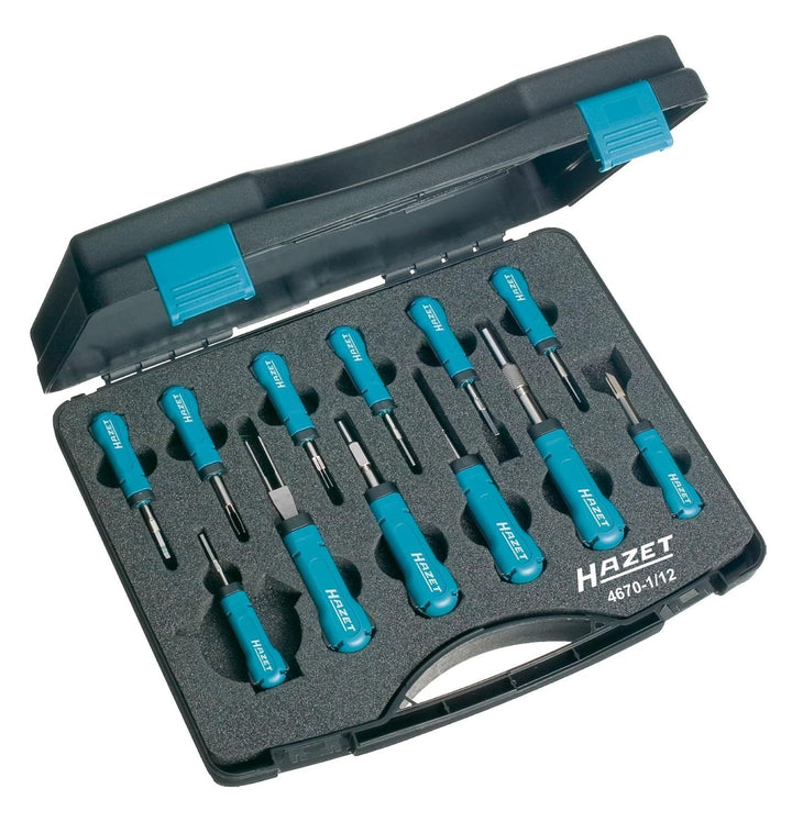 Hazet System-Kabel-Entriegeler-Sortiment, Anzahl Werkzeuge: 12, 1 Stück, 4670-1/12