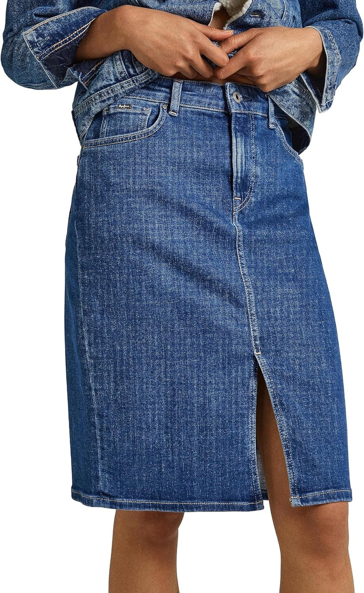 Pepe Jeans Damen Nikita Skirt, S Blue (Denim-hs5)
