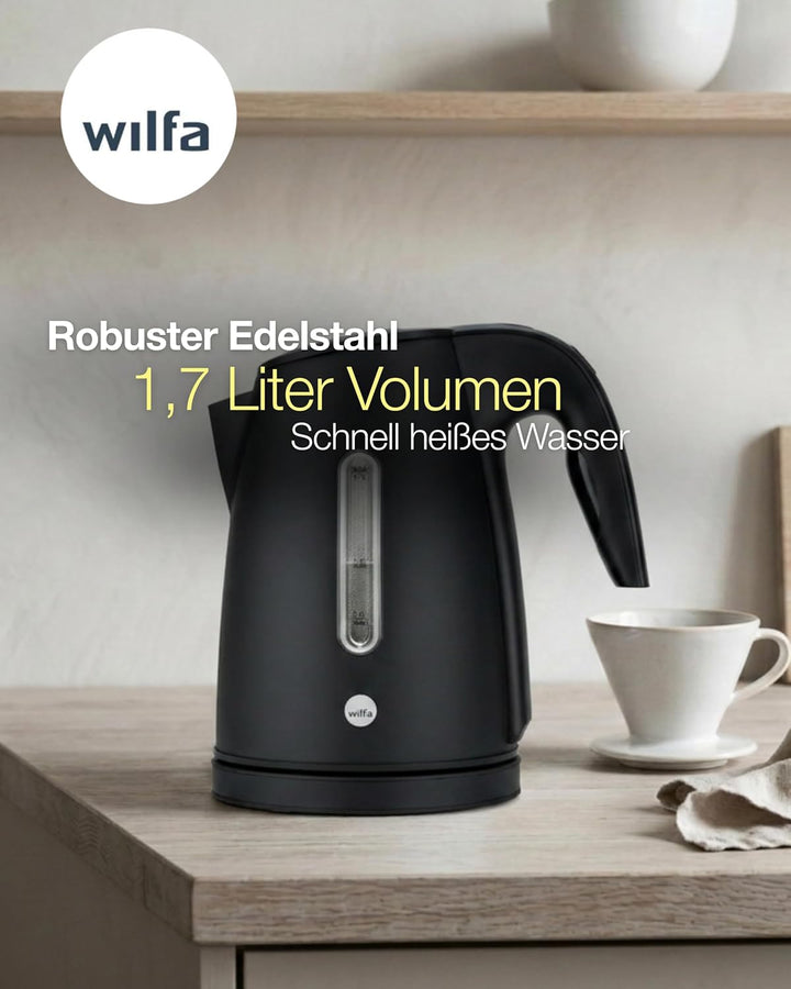 Wilfa RAPIDS Wasserkocher mit einem Fassungsvermögen von 1,7 Litern, 2000 Watt, aussenliegende Wasse