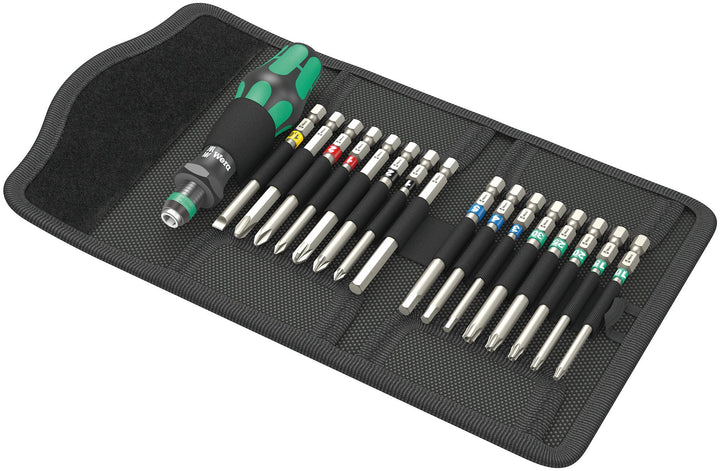 Wera - 05059303001 - Schraubendreher Wechselklingen Satz, Kraftform Kompakt 60 Tool Finder, 17-teili