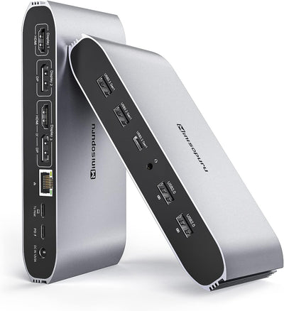 Minisopuru USB C Docking Station(13 IN 1), Displaylink Triple Display Docking Station for MacBook M1