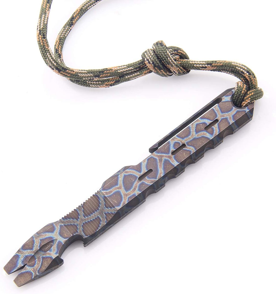 Hamans Titan-Stemmeisen mit Nagelabzieher, Flaschenöffner-Funktion mit Taschenclip, EDC, für den Aus