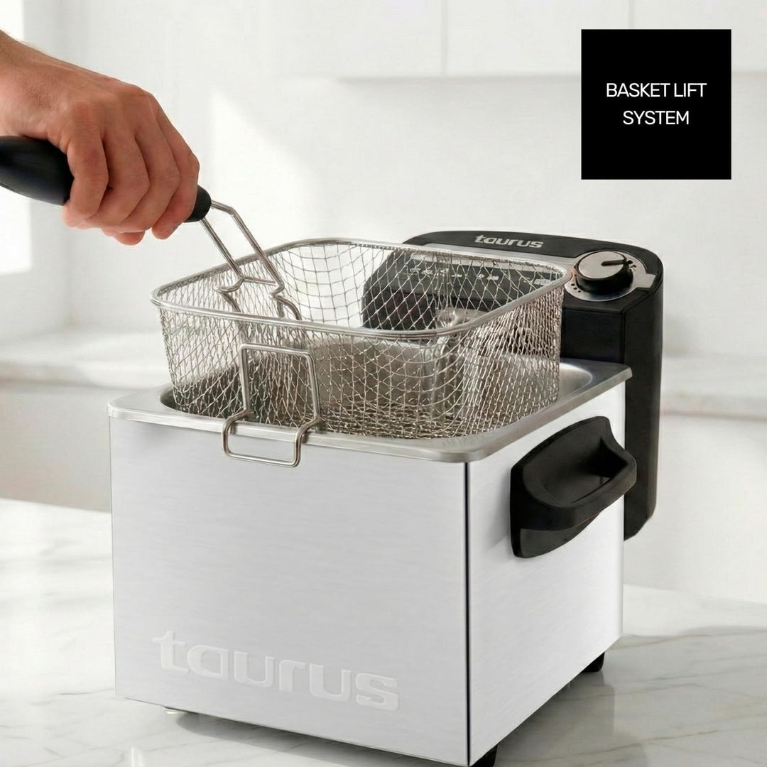 Taurus Professional 2 Plus Fritteuse, 2 Liter, 1700 W, 18/8 Edelstahl litros 2 - filtro, litros 2 -