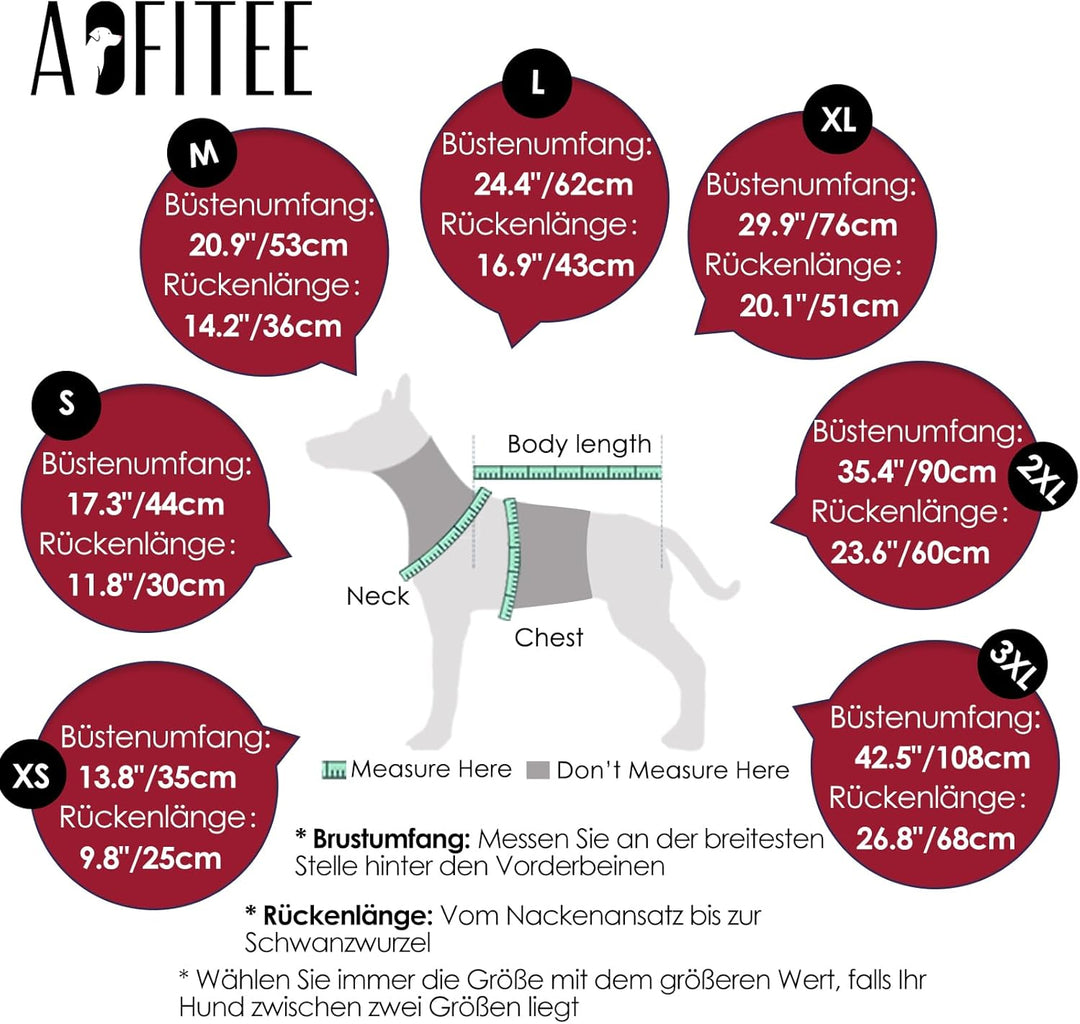 AOFITEE Hundejacke Mittelgrosse Hunde, Winter Wasserdicht Hundejacke Hundemantel mit Geschirr, Warme