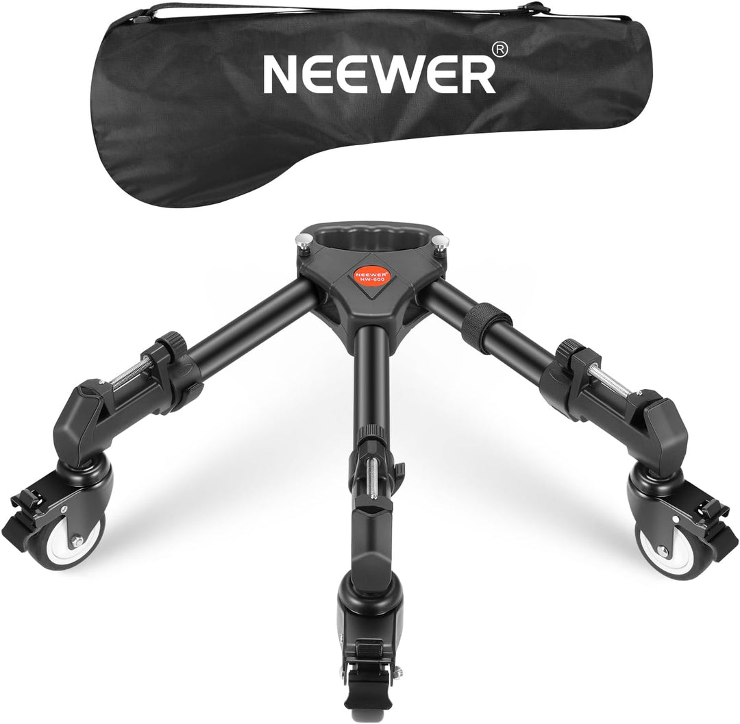Neewer Fotografie Rollwagen Dolly Hochleistung mit grösseren 3-Zoll Gummirädern verstellbaren Beinha
