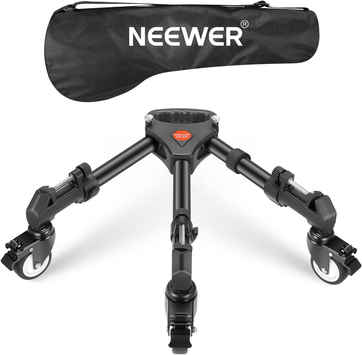 Neewer Fotografie Rollwagen Dolly Hochleistung mit grösseren 3-Zoll Gummirädern verstellbaren Beinha