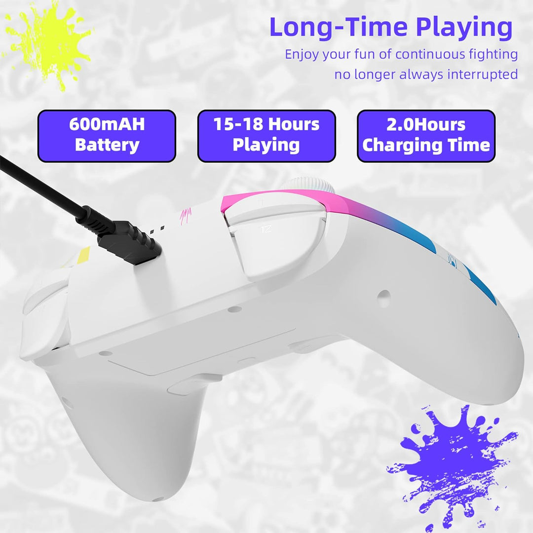 Mytrix Bluetooth Wireless Controller für Switch/Lite/OLED mit Optisch RGB-Joystick, Kompatibel mit S