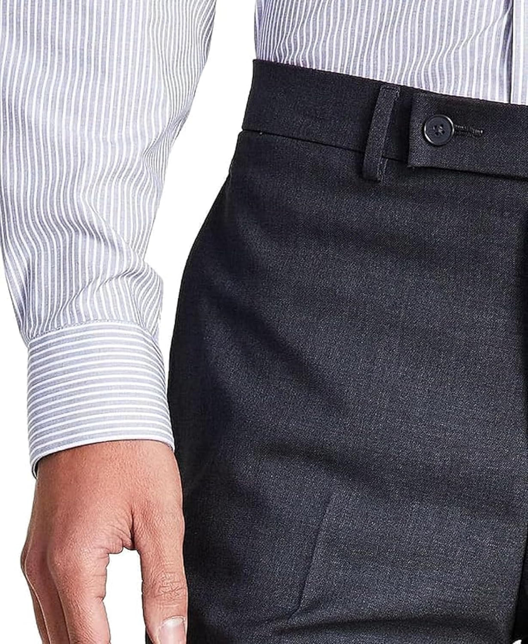 Calvin Klein Herren Slim Fit Kleid Klassische Hose 38W / 30L Grau, 38W / 30L Grau