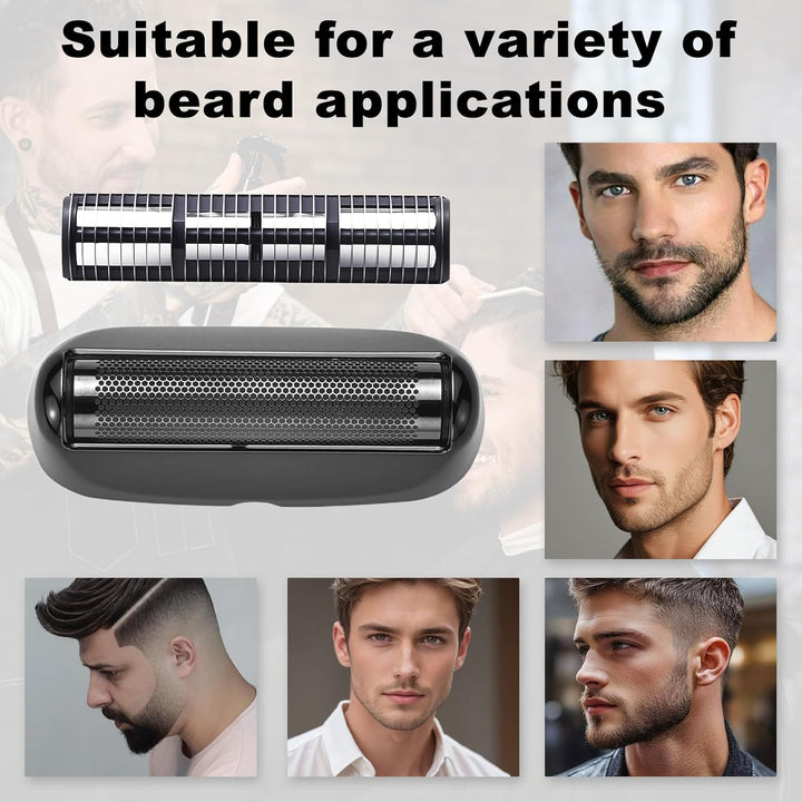 Ersatzrasiergitter und Trimmer kompatibel mit BaBylissPRO UV Einzelrasierer (Grau), Grau