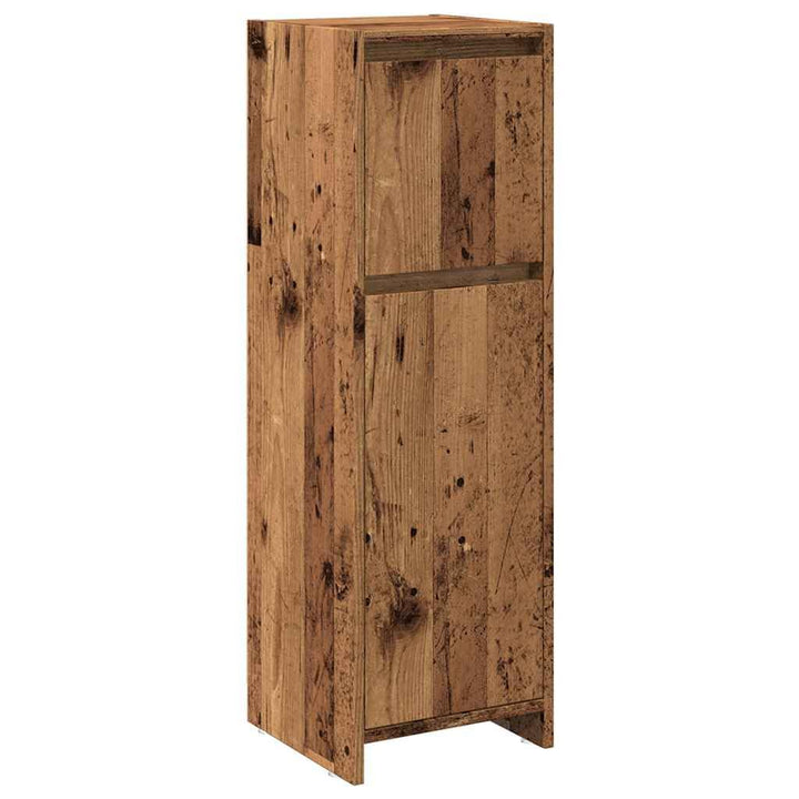 vidaXL Badschrank Altholz-Optik 30x30x95 cm Holzwerkstoff, Badezimmermöbel, Badschrank, Toilettensch