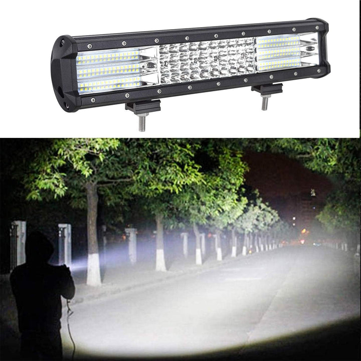 AUXTINGS 15 Zoll 390W LED-Lichtleiste 4 Reihen Spot Flood Combo Beam Off Road Lights Arbeitsleuchte