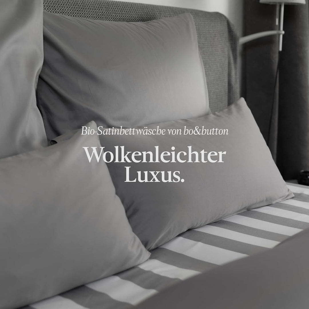 bo&button® Mako Satin Spannbettlaken | Echte Bio Luxusqualität | ALLE GRÖssEN für Matratzen & Boxspr
