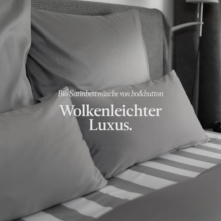bo&button® Mako Satin Spannbettlaken | Echte Bio Luxusqualität | ALLE GRÖssEN für Matratzen & Boxspr