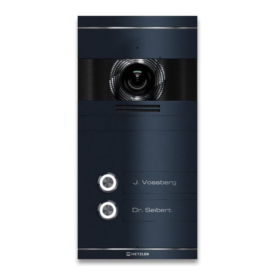 Metzler Video Türsprechanlage 2 Familienhaus | Türklingel mit Kamera FullHD | Opt. 7" Monitor | Smar