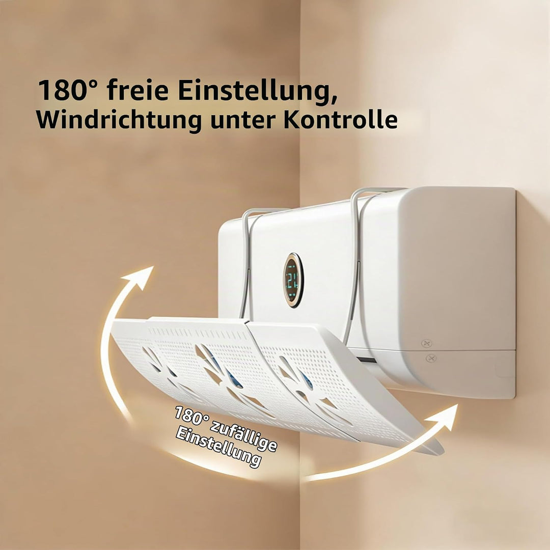 Universal Klimaanlage Windabweiser, 52-86cm Verstellbar, Anti-Direktluft Blase, Werkzeuglose Montage