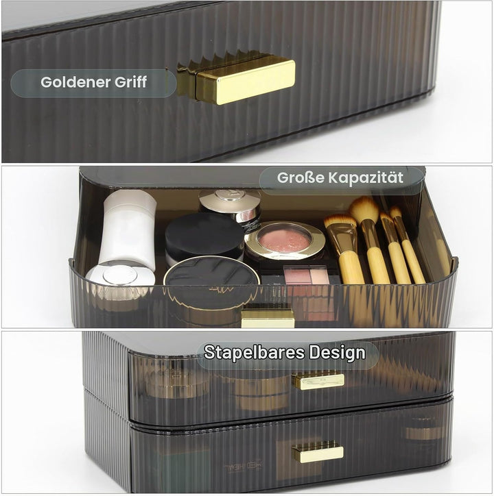 Makeup Organizer Schubladen stapelbar, Badezimmer Eitelkeit Veranstalter und Lagerung, ideal für Kos