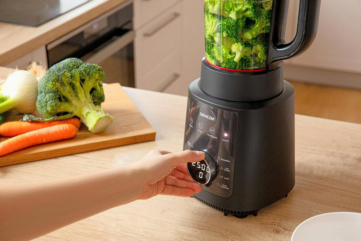 Sencor Hochleistungsmixer mit Heizfunktion, Professioneller Mixer & Suppenkocher Warm Kalt, 7 automa