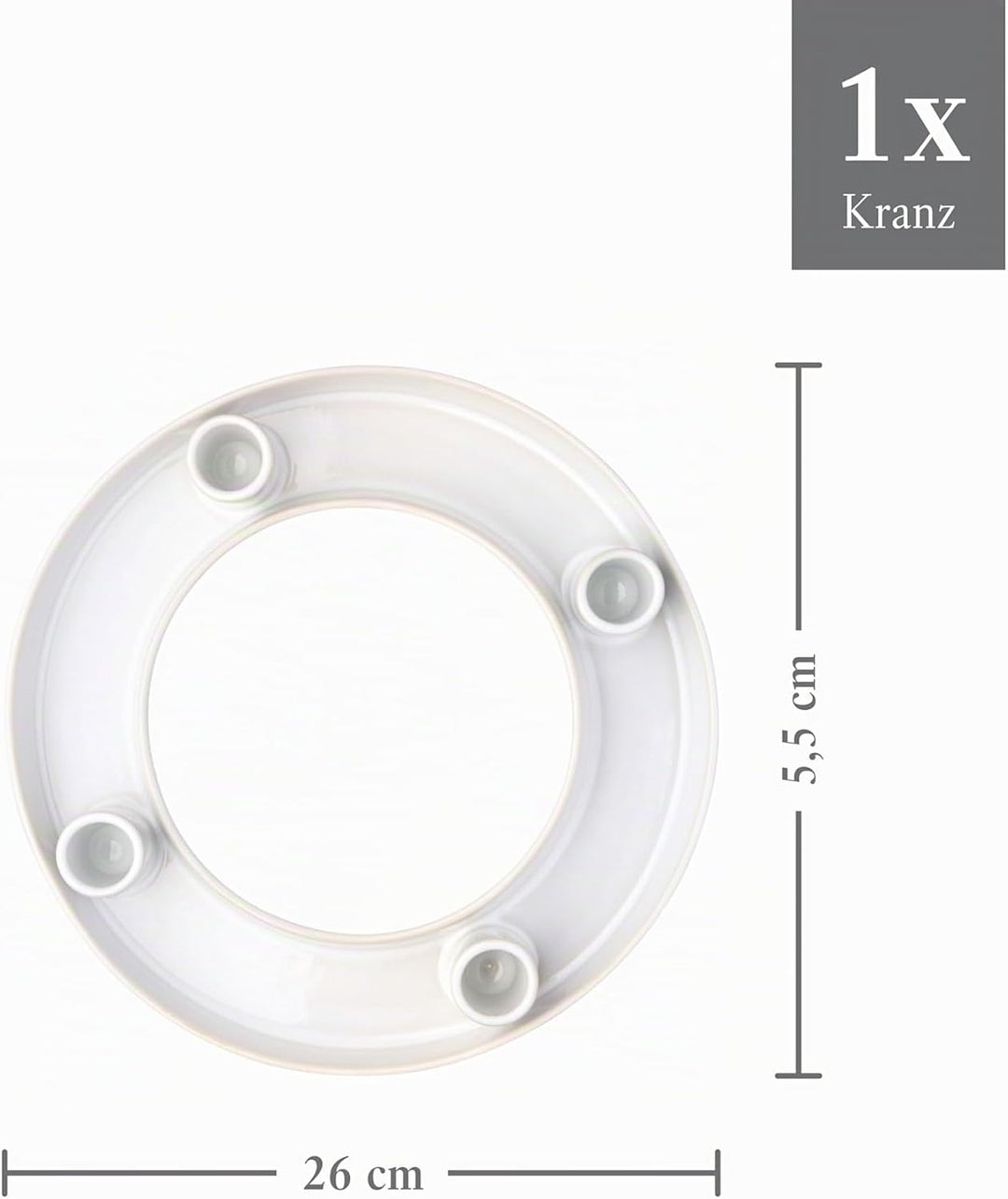 like. by Villeroy & Boch Winter Glow Adventskranz, 26x26x5,5 cm, Adventskranz