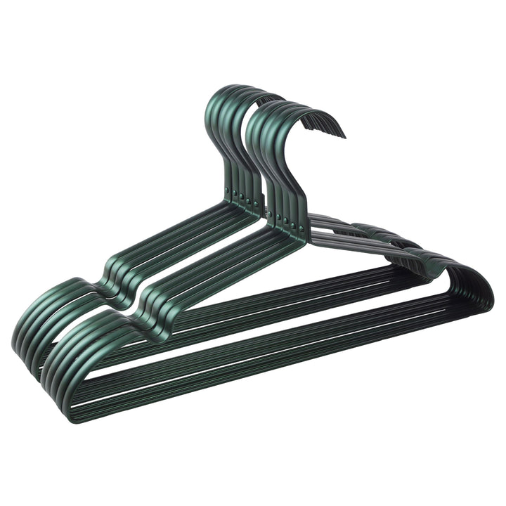 Parusia Kleiderbügel waldgrün, 42cm breit, 1cm stark, Kleiderbügel Metall rostfrei, formstabil, zur