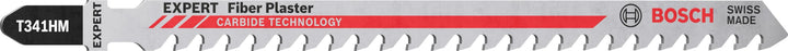 Bosch Accessories 3x Expert ‘Fiber Plaster’ T 341 HM Stichsägeblatt (für Faserzementplatten, Länge 1
