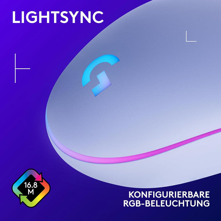 Logitech G203 Gaming-Maus mit anpassbarer LIGHTSYNC RGB-Beleuchtung, 6 programmierbare Tasten, spiel