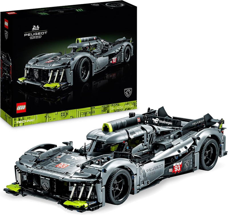 Lego 42156 Technic Peugeot 9X8 24H Le Mans Hybrid Hypercar, legendärer Rennwagen, Modellauto-Bausatz