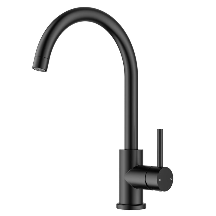 FORIOUS Wasserhahn Küche, Mischbatterie Armatur, Edelstahl, 360° Schwenkbar, Einhebel-Warm- und Küch