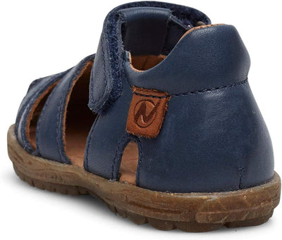 Naturino SEE-Halboffener Lederschuh-Taupe 22 EU Blau, 22 EU Blau