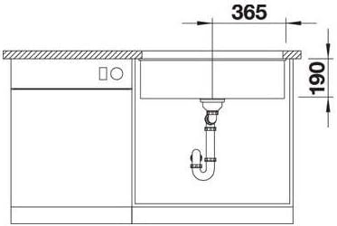 BLANCO SUBLINE 700-U | SILGRANIT anthrazit | Einbauart: Unterbau | ohne Ablauffernbedienung | 80er U