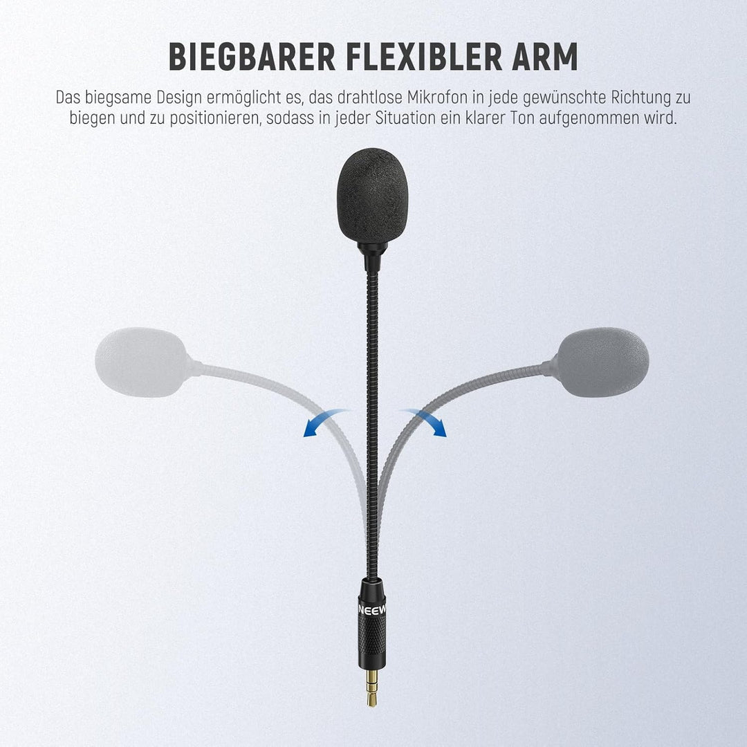 NEEWER 3,5mm TRS Omnidirektionales Kondensator Mikrofon, drahtloses Mikrofon für Interviews, kompati