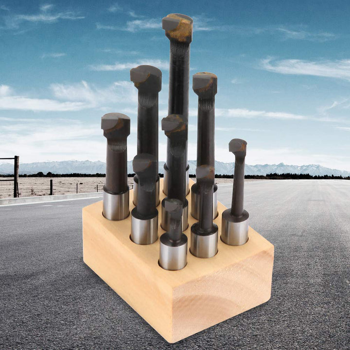 Jeanoko 9-tlg. 12-mm-Bohrstangensatz Wendeschneidplatten-Hochgeschwindigkeitsstahldrehmaschinenteile