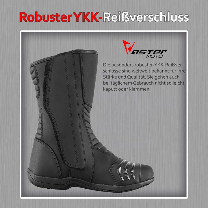 Vaster Moto Motorradschuhe für Herren, verstärkte Strassenschuhe, Motorradstossschutz, rutschfeste S