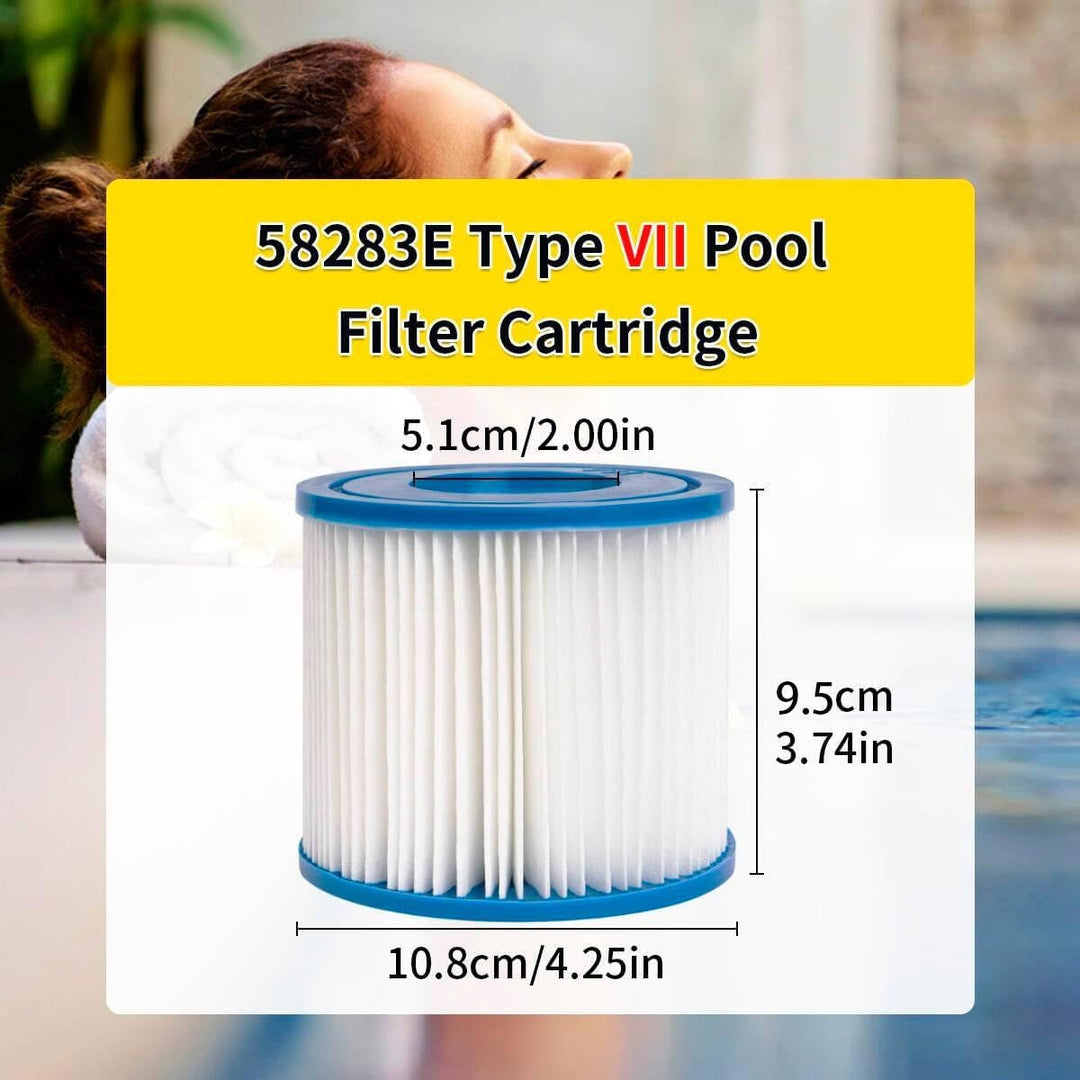 WuYan Filterkartusche für Typ D VII, Kartuschenpumpe kompatibel mit Best-Way Intex Typ D Filterkartu