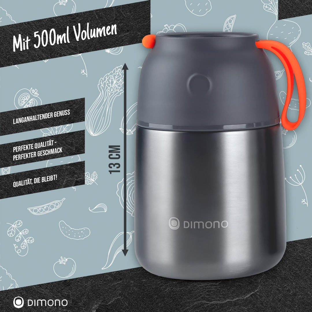 Dimono® Thermobehälter Warmhaltebehälter; Lunch-Box To-Go Lebensmittelbehälter Essensbehälter Speise