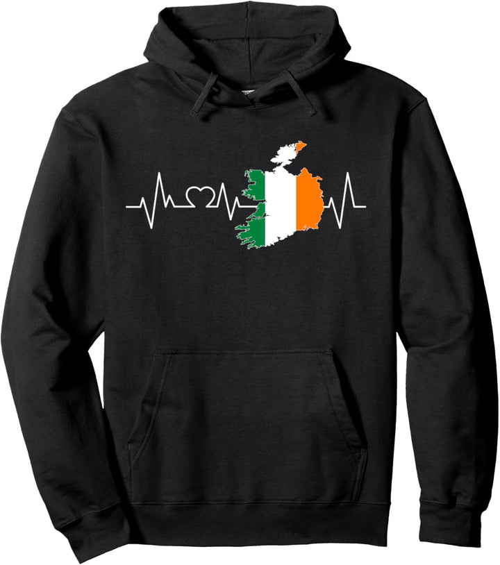 Irland Herzschlag Reise Spruch Ire Irin lustige Geschenkidee Pullover Hoodie