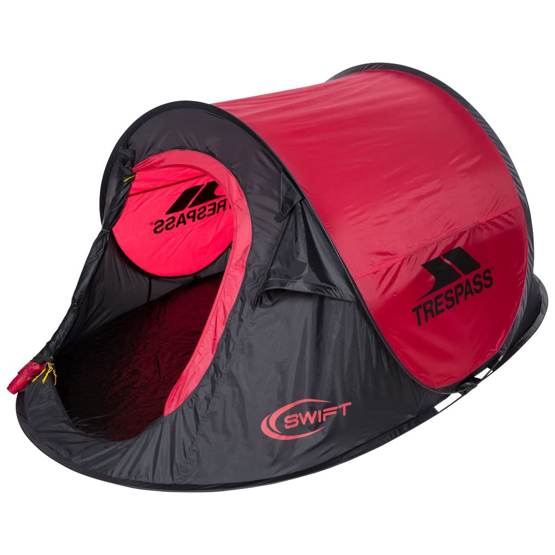 Trespass Swift Pop-Up-Zelt für 2 Personen F/S Red/Black, F/S Red/Black