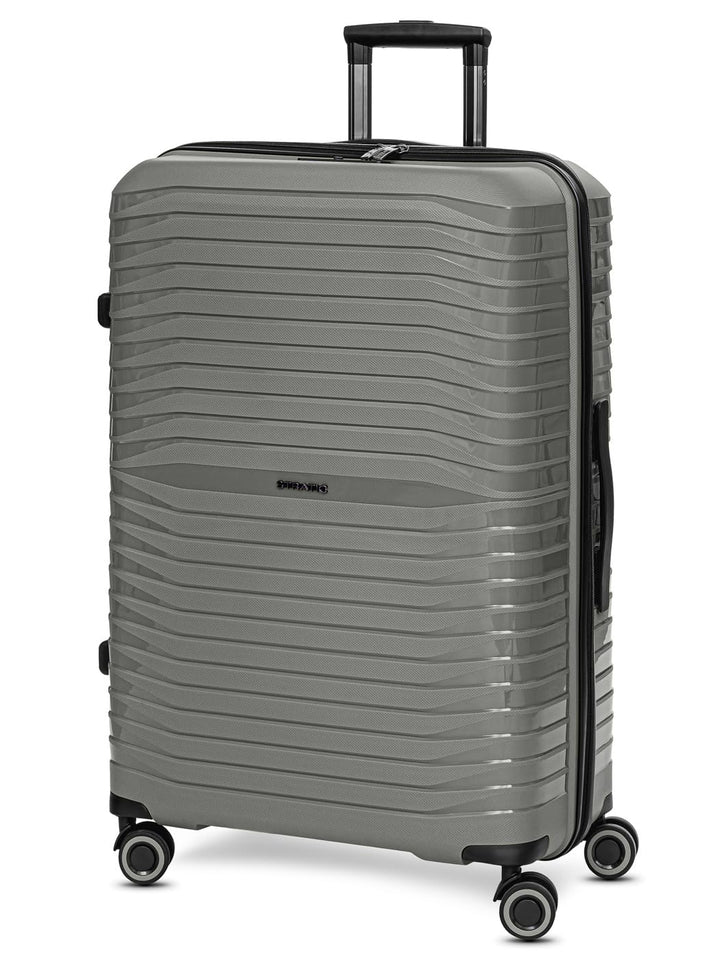 Stratic Shine Koffer gross | Trolley hergestellt aus Bruch- & Kratzfestem Polypropylen mit 4 Rollen,