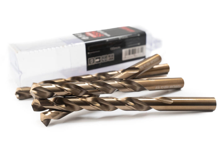 HSS Metallbohrer DIN338 M35 5% Kobalt zum Bohren in Edelstahl, Eisen und anderen Metallen Packung mi