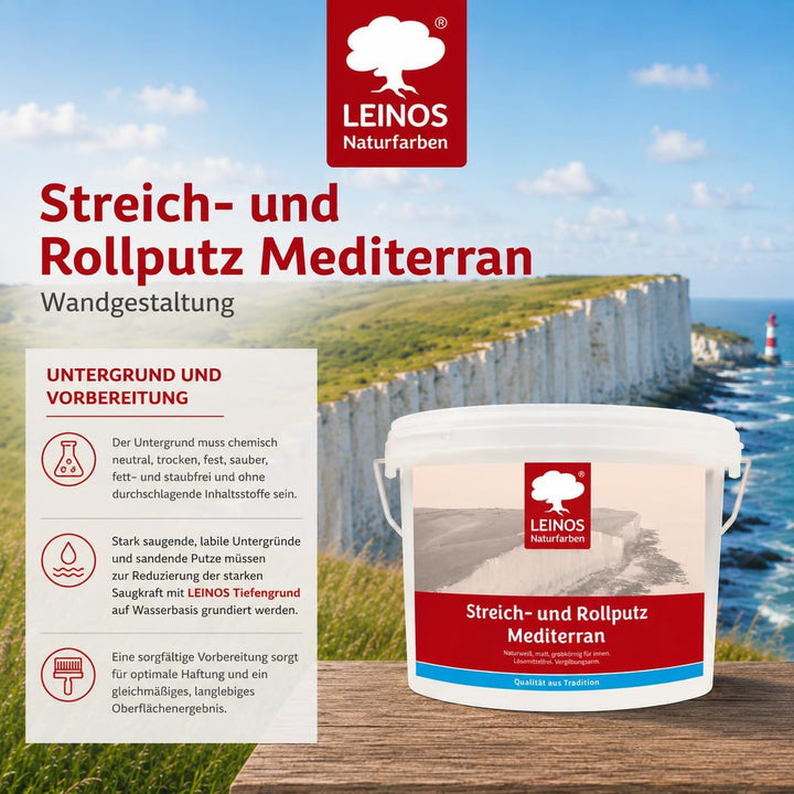 Leinos 680 Streich- und Rollputz Mediterran 10,00 l 10,0 Liter Mediterran, 10,0 Liter Mediterran