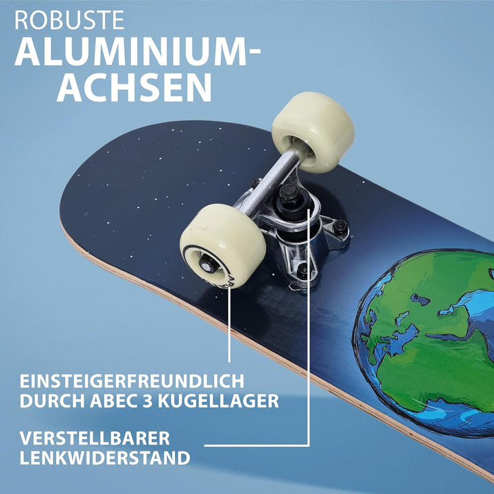 Apollo Kinder Skateboard, | kleines Komplett Board mit ABEC 3 Kugellagern und Aluminium Achsen | Coo