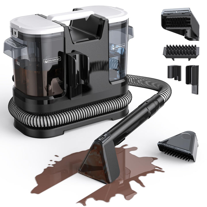 Polsterreiniger Gerät Nasssauger, 15kPa 600W Teppichreiniger Waschsauger Fleckenreiniger mit grossem