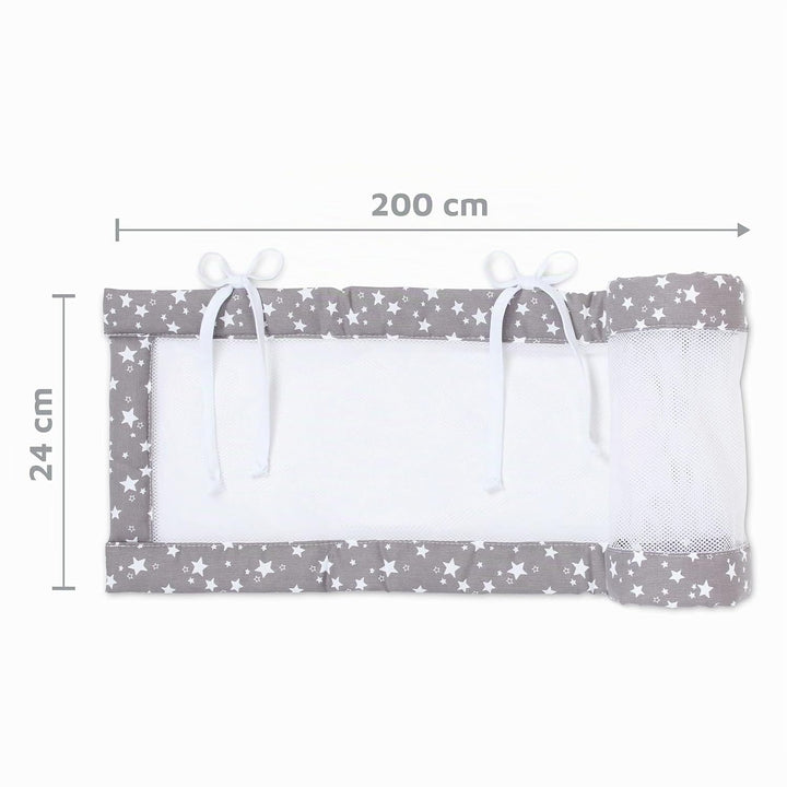 babybay Nestchen Mesh-Piqué für Modell Boxspring XXL, taupe Sterne weiss taupe Sterne weiss für Mode