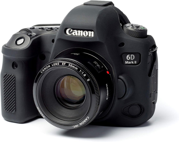 easyCover - Silikon Kameratasche - Schutz für Ihre Kamera - Canon 6D Mark II - Schwarz