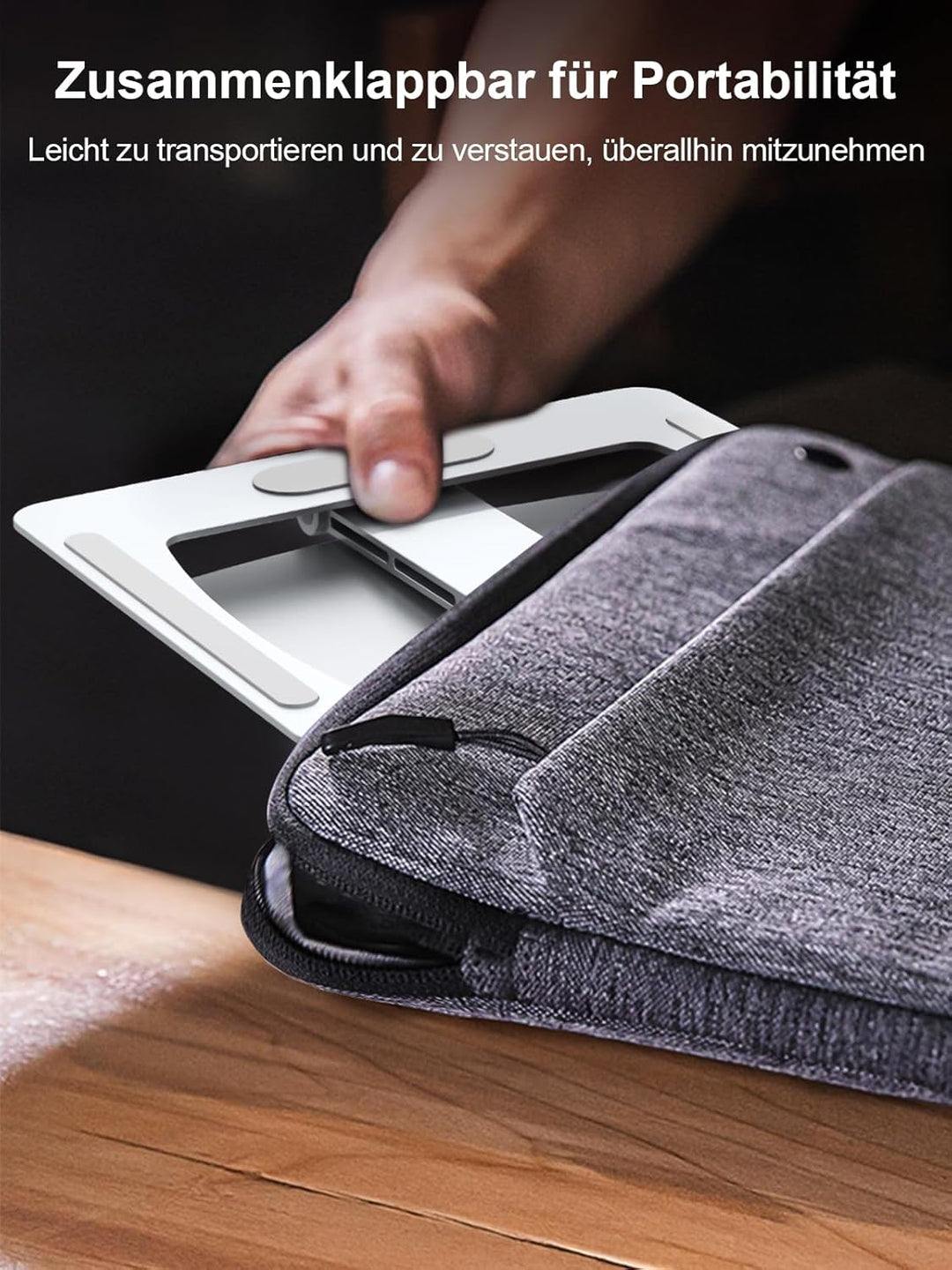 CIRYCASE Laptop Ständer Höhenverstellbar, Schnell Kühlender Laptop Stand, Ergonomischer Tragbarer Al